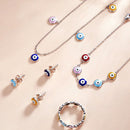 Anel Olho Grego Colors Prata