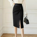 (Promo de Lançamento: Compre 1, Leve 2) Saias Lívia™ com Amarração Lateral e Cintura Alta / A Magia do Design Envolvente para um Look Urbano Distinto!