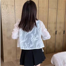 (Promoção Compre 1 Leve 2)Camisa Chiara™ Estilo Sobretudo em Chiffon com Design Floral / Máxima Leveza, Proteção Solar e Estilo para Montar Seus Looks!