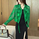 (Promoção Compre 1 Leve 2)Camisa Chiara™ Estilo Sobretudo em Chiffon com Design Floral / Máxima Leveza, Proteção Solar e Estilo para Montar Seus Looks!