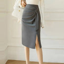 (Promo de Lançamento: Compre 1, Leve 2) Saias Lívia™ com Amarração Lateral e Cintura Alta / A Magia do Design Envolvente para um Look Urbano Distinto!