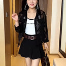 (Promoção Compre 1 Leve 2)Camisa Chiara™ Estilo Sobretudo em Chiffon com Design Floral / Máxima Leveza, Proteção Solar e Estilo para Montar Seus Looks!