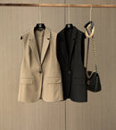 Blazer de Lapela Sophia™ - O Blazer Sem Mangas: Elegância e Estilo em Cada Detalhe!